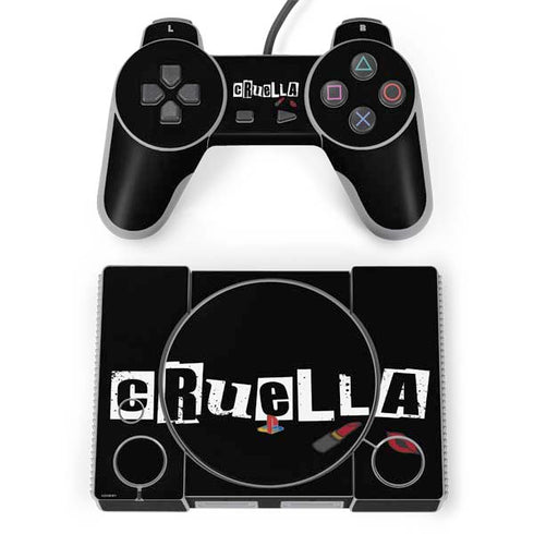 Disney Cruella (2021) Logo and Lipstick PlayStation Classic Bundle Skin