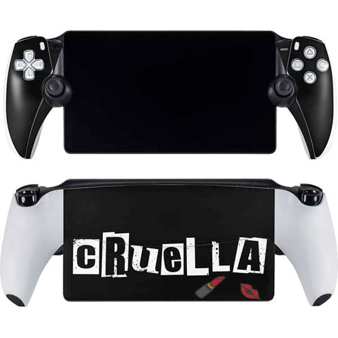 Disney Cruella (2021) Logo and Lipstick PlayStation Portal Remote Player Skin