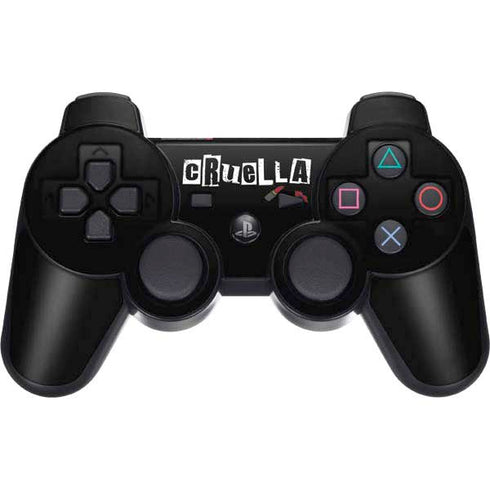 Disney Cruella (2021) Logo and Lipstick PS3 Dual Shock wireless controller Skin