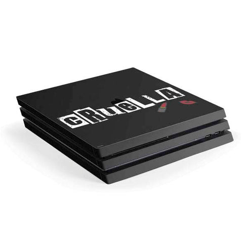 Disney Cruella (2021) Logo and Lipstick PS4 Pro Console Skin