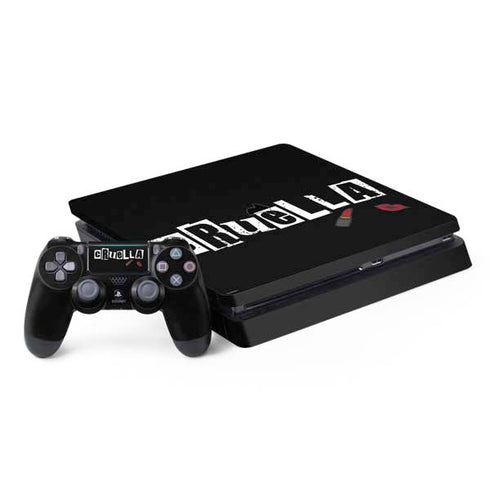 Disney Cruella (2021) Logo and Lipstick PS4 Slim Bundle Skin
