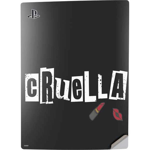 Disney Cruella (2021) Logo and Lipstick PS5 Digital Edition Console Skin