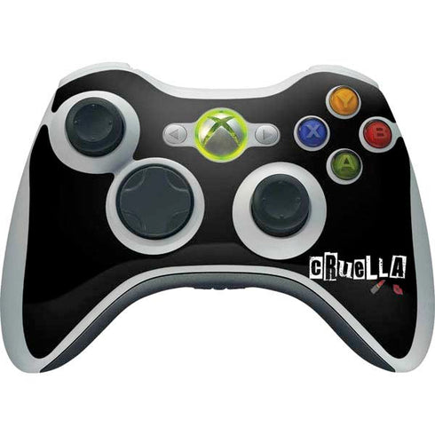 Disney Cruella (2021) Logo and Lipstick Xbox 360 Wireless Controller Skin