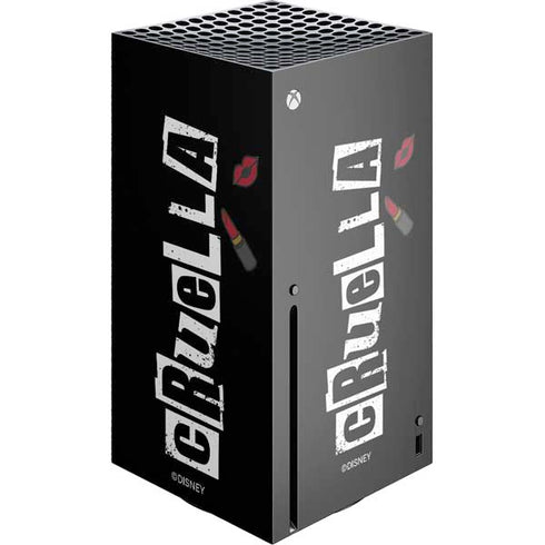 Disney Cruella (2021) Logo and Lipstick Xbox Series X Console Skin