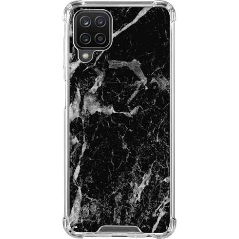 Crushed Black Galaxy A12 Clear Case