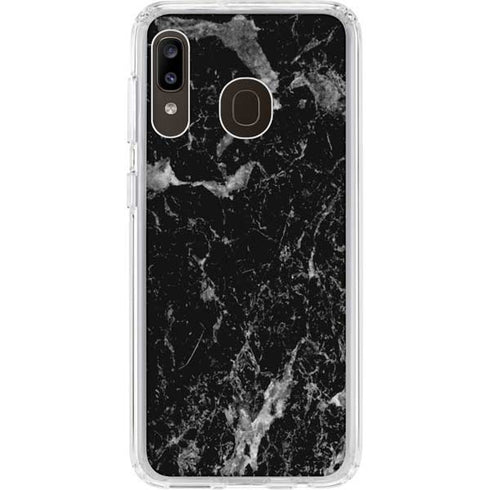 Crushed Black Galaxy A20 Clear Case