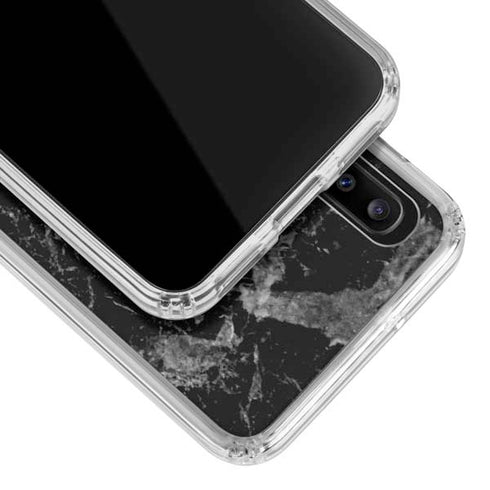 Crushed Black Galaxy A20 Clear Case