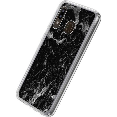 Crushed Black Galaxy A20 Clear Case