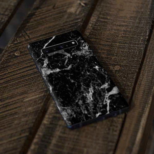 Crushed Black Galaxy S10 Skin