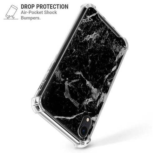 Crushed Black iPhone XR Clear Case