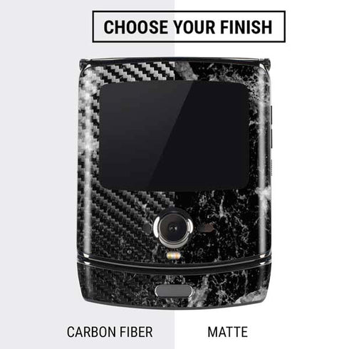 Crushed Black Motorola RAZR Skin