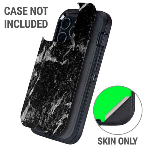 Crushed Black Otterbox Defender iPhone Skin