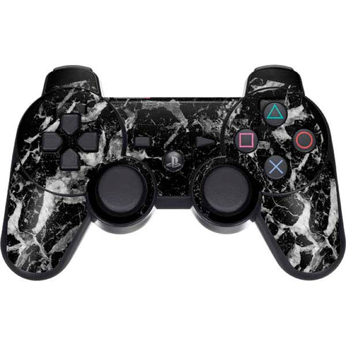Crushed Black PS3 Dual Shock wireless controller Skin
