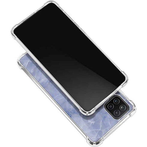 Crushed Blue Galaxy A12 Clear Case