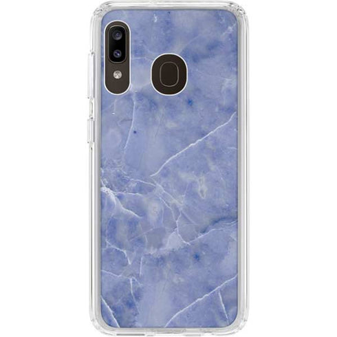 Crushed Blue Galaxy A20 Clear Case