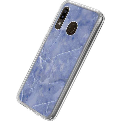 Crushed Blue Galaxy A20 Clear Case