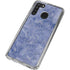 Crushed Blue Galaxy A21 Clear Case