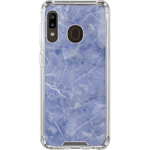 Crushed Blue Galaxy A30 Clear Case