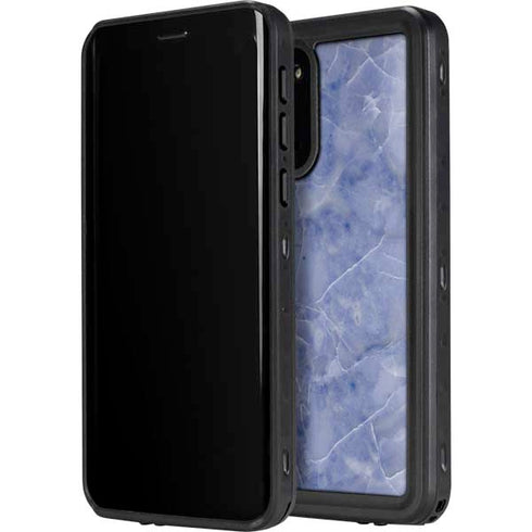 Crushed Blue Galaxy S20 Plus Waterproof Case