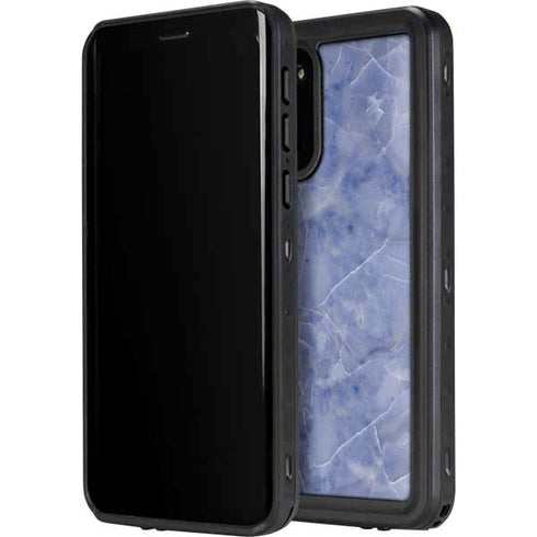 Crushed Blue Galaxy S20 Waterproof Case