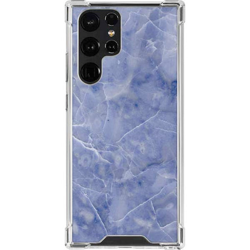 Crushed Blue Galaxy S22 Ultra Clear Case