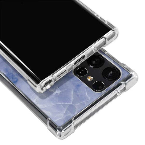 Crushed Blue Galaxy S22 Ultra Clear Case