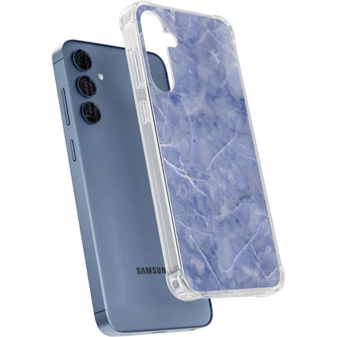 Crushed Blue Galaxy S24 Clear Case