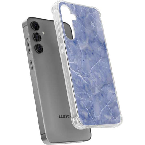 Crushed Blue Galaxy S24 Plus Clear Case