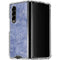 Crushed Blue Galaxy Z Fold4 5G Clear Case