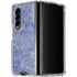 Crushed Blue Galaxy Z Fold4 5G Clear Case