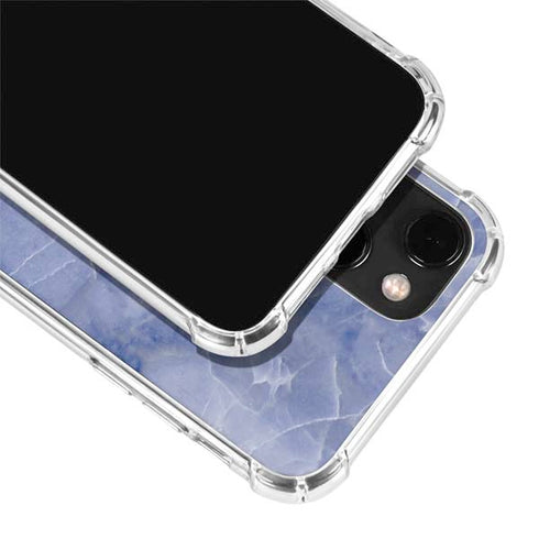 Crushed Blue iPhone 14 Plus Clear Case