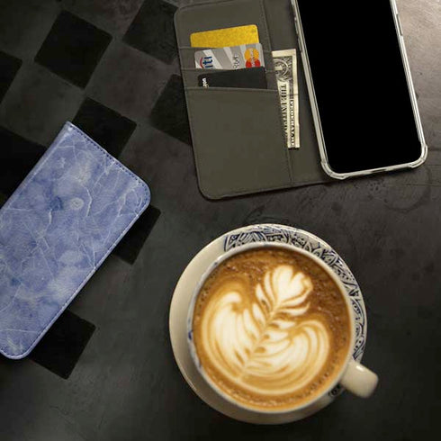 Crushed Blue iPhone 15 Plus Folio Case