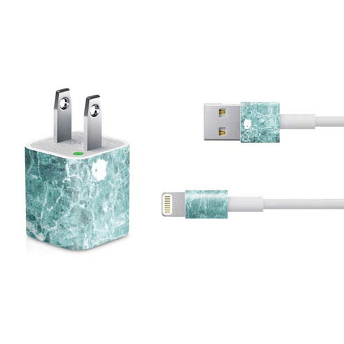 Crushed Turquoise iPhone Charger (5W USB) Skin