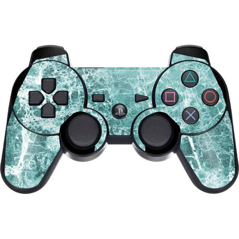 Crushed Turquoise PS3 Dual Shock wireless controller Skin