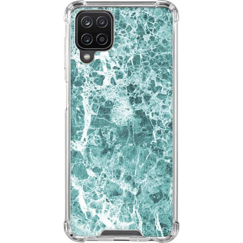 Crushed Turquoise Galaxy A12 Clear Case