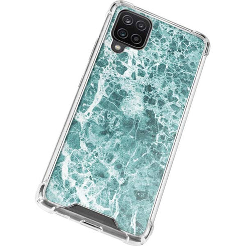 Crushed Turquoise Galaxy A12 Clear Case