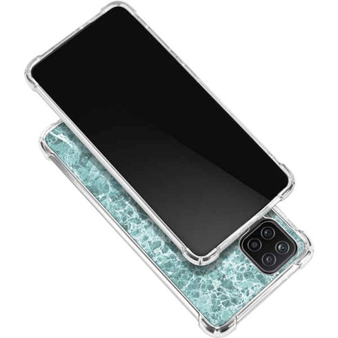 Crushed Turquoise Galaxy A12 Clear Case
