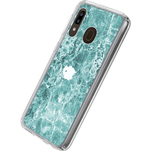 Crushed Turquoise Galaxy A20 Clear Case