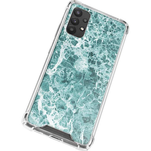 Crushed Turquoise Galaxy A32 5G Clear Case