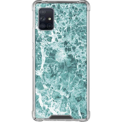 Crushed Turquoise Galaxy A51 5G Clear Case