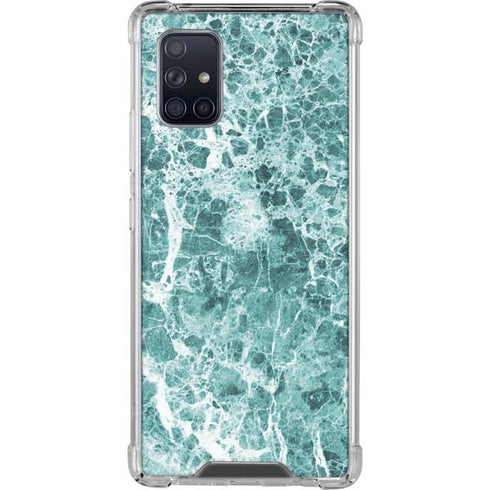 Crushed Turquoise Galaxy A71 5G Clear Case