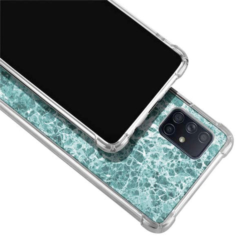Crushed Turquoise Galaxy A71 5G Clear Case