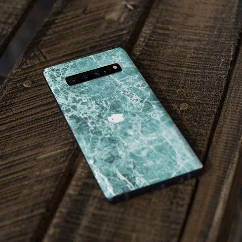Crushed Turquoise Galaxy S10 Plus Skin