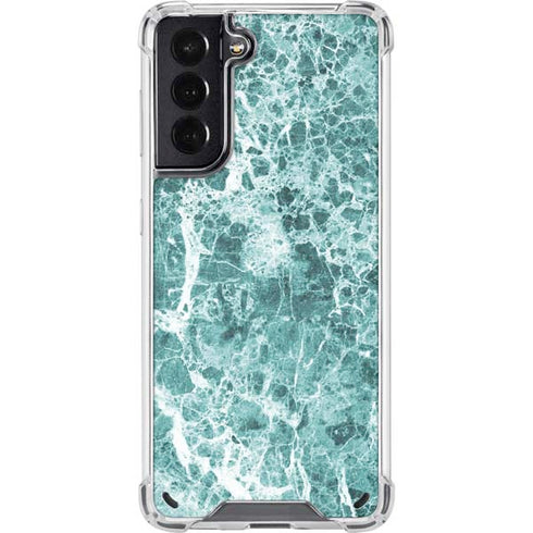 Crushed Turquoise Galaxy S21 5G Clear Case