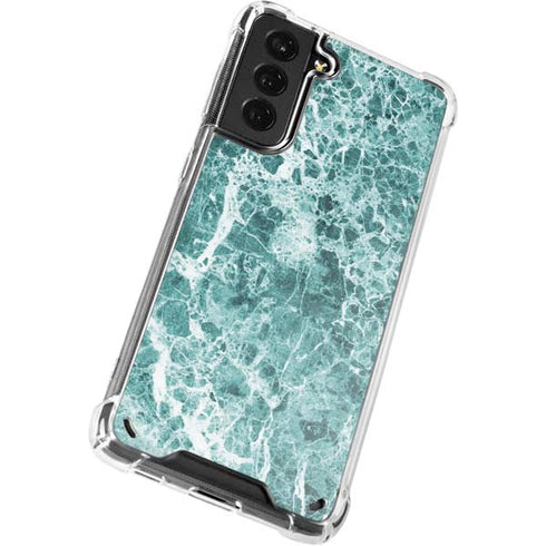 Crushed Turquoise Galaxy S21 5G Clear Case