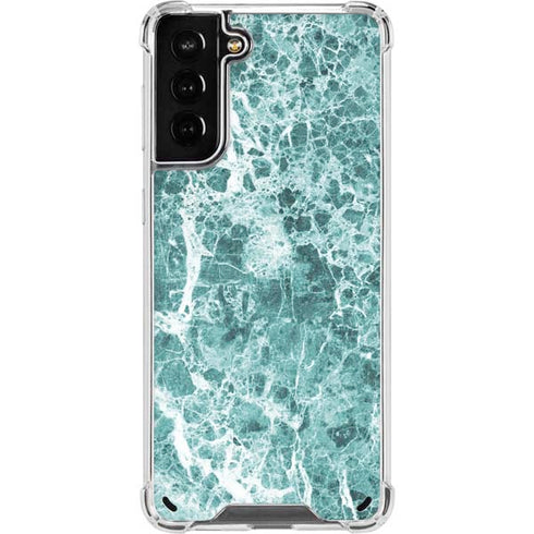 Crushed Turquoise Galaxy S21 Plus 5G Clear Case