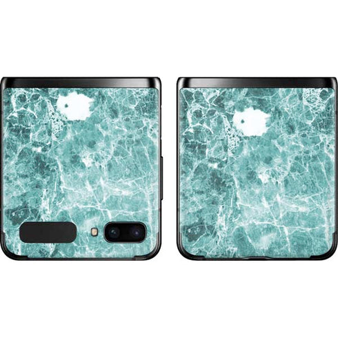 Crushed Turquoise Galaxy Z Flip Skin