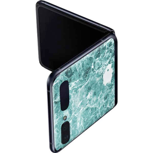 Crushed Turquoise Galaxy Z Flip Skin