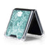 Crushed Turquoise Galaxy Z Flip5 5G Clear Case