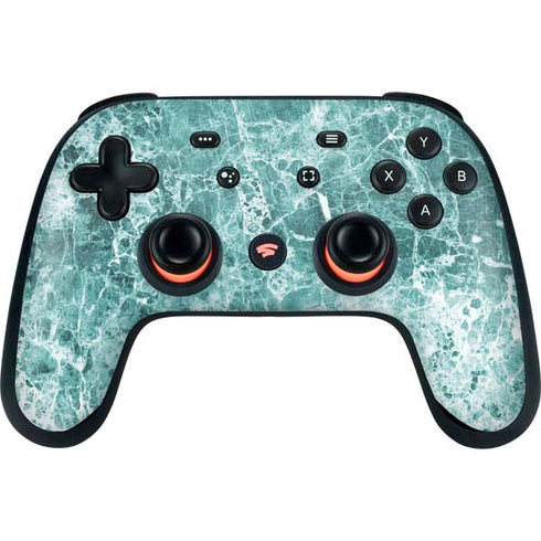 Crushed Turquoise Google Stadia Controller Skin